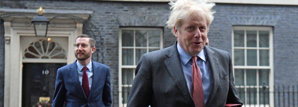 Simon Case and Boris Johnson