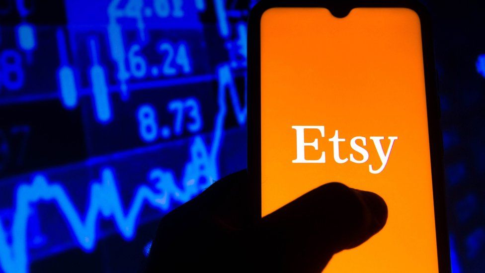 Etsy logo on mobile phone