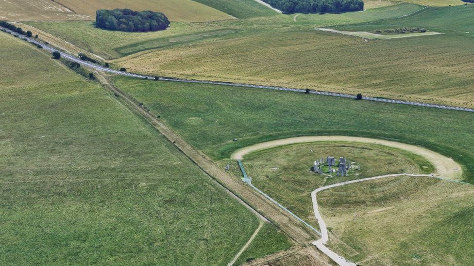 The A303 with Stonehenge