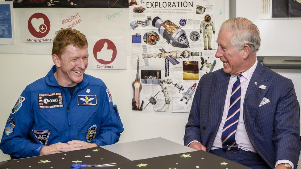 Prince Charles quizzes Tim Peake after space mission BBC News