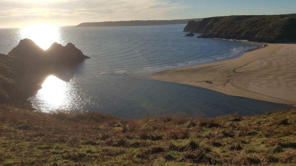 This shot of Three Cliffs Bay, Gower, was taken by Jonathan Howells