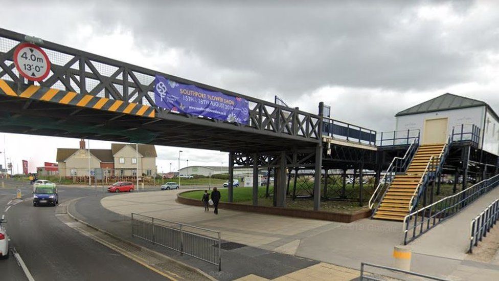 Southport Pier closed after lorry hits its underside BBC News