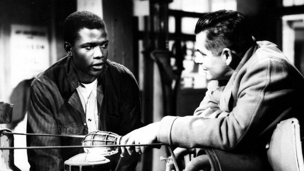 Sidney Poitier & Glenn Ford