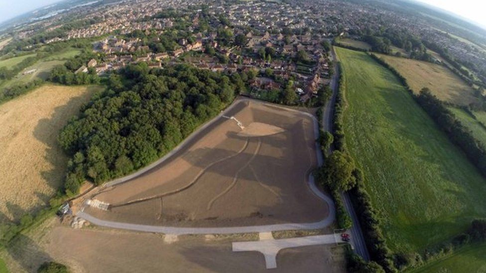 Flood basin in Thatcham