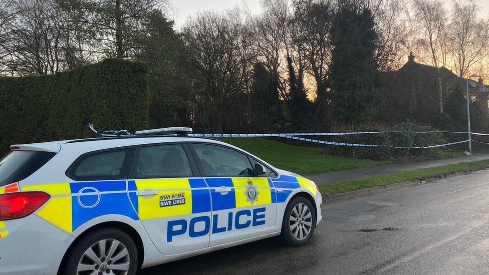 Police car in Woodthorpe Avenue