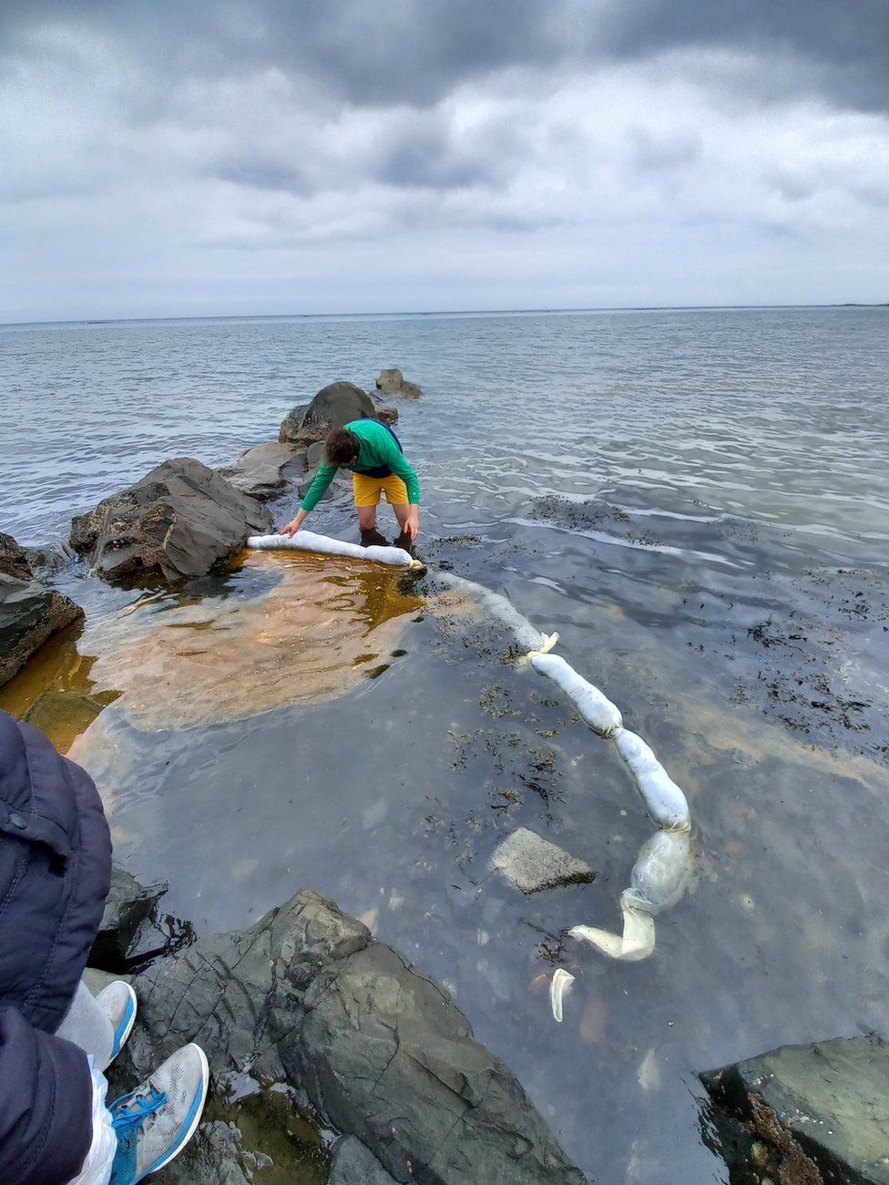 Hair boom in use in small oil leak in Northern Ireland