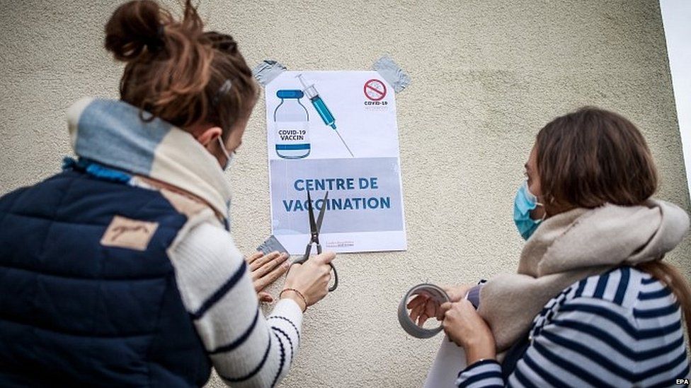 Hospital outside vaccination centre in Burgundy