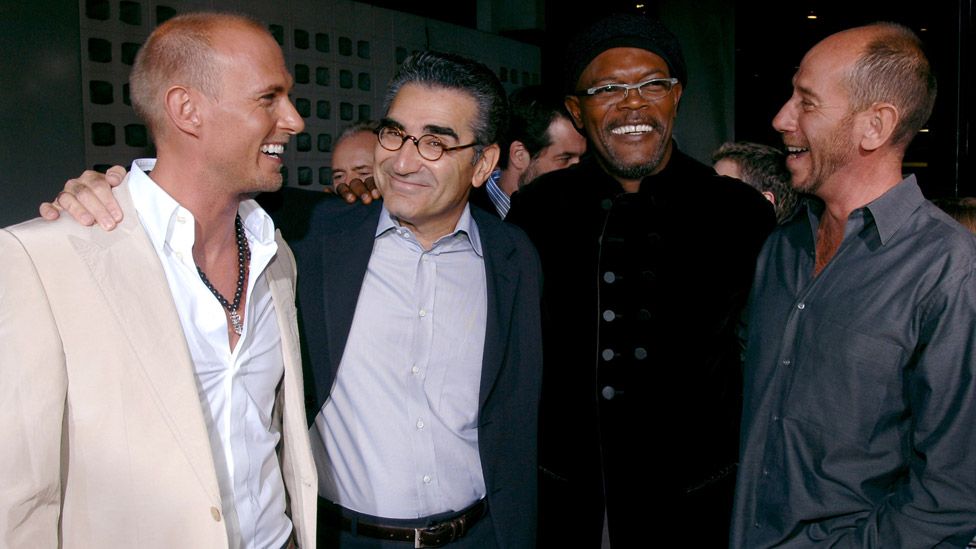 Luke Goss, Eugene Levy, Samuel L Jackson and Miguel Ferrer at the premiere of The Man in 2005