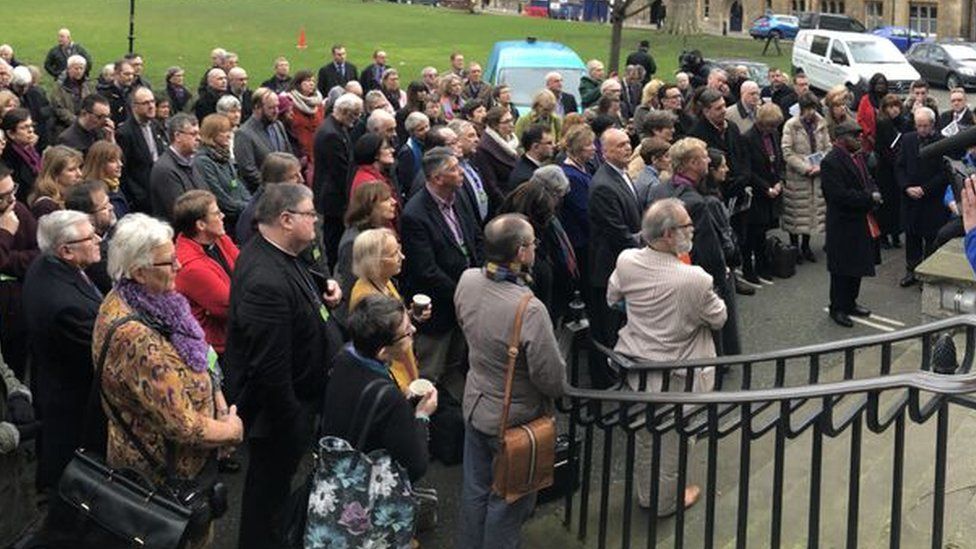 Church abuse protest