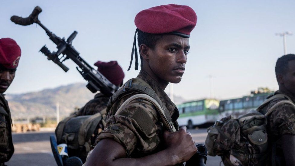 An Ethiopian soldier
