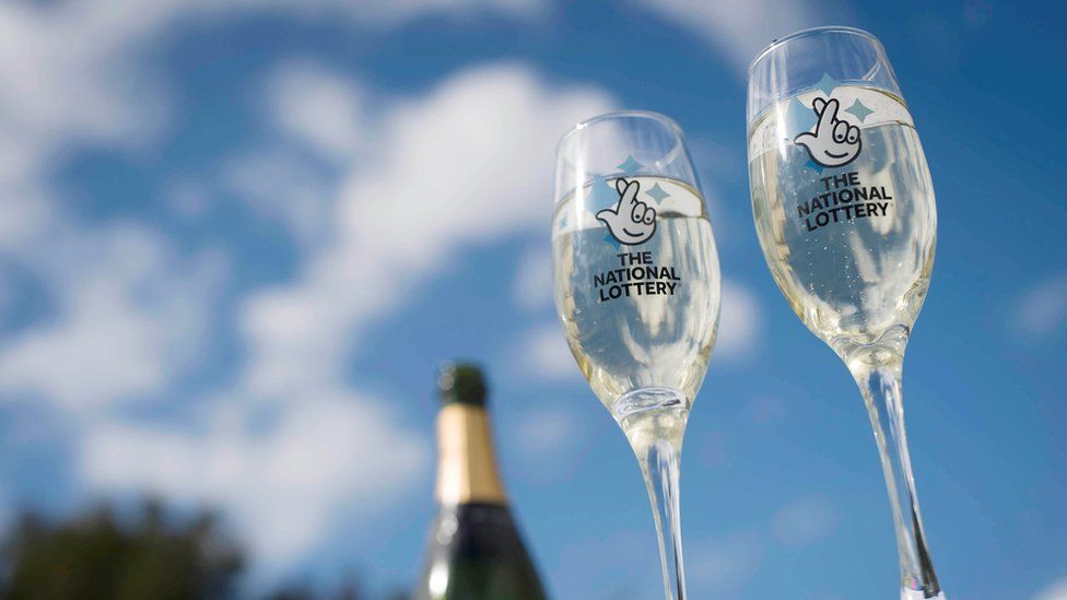 National Lottery Champagne glasses