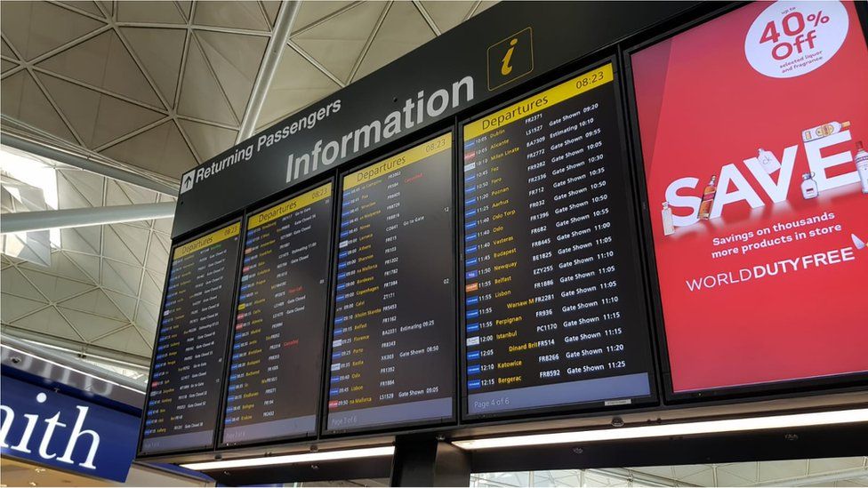 Flight information at Stansted