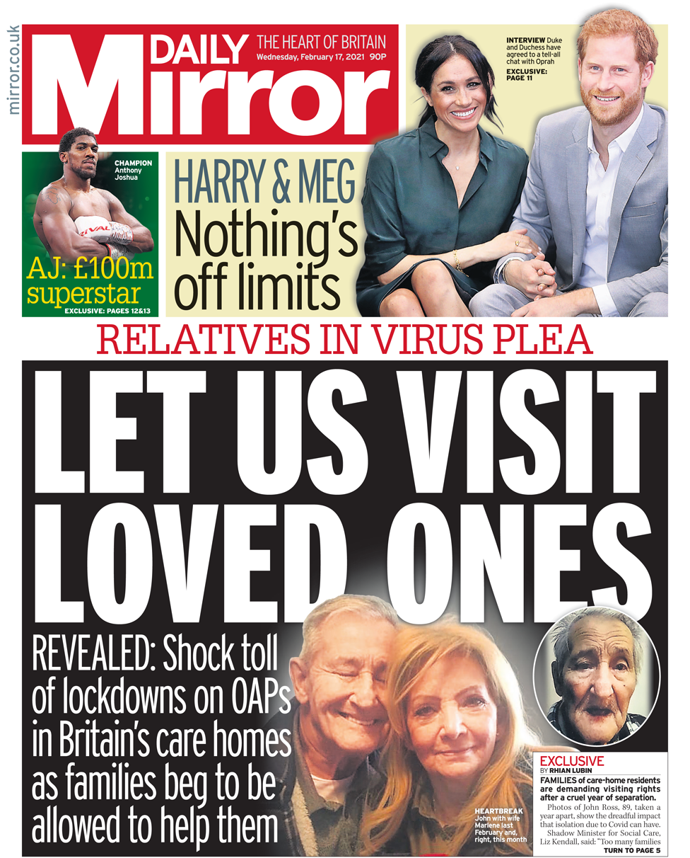 Daily Mirror 17 февраля 2021 г.