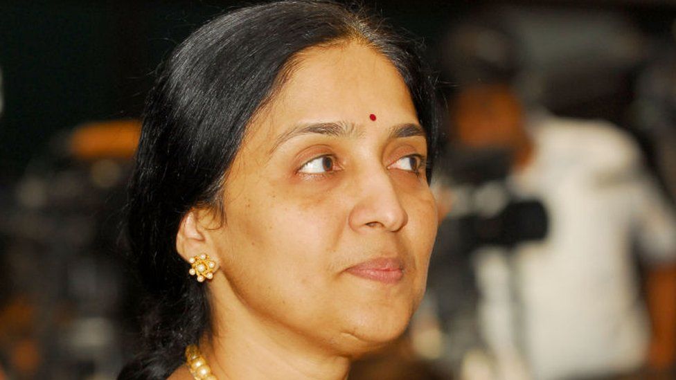 Chitra Ramkrishna at a seminar organised by the Association of National Exchanges members of India in 2010.
