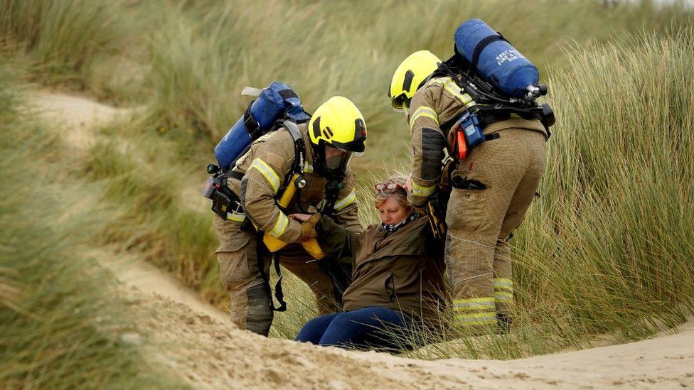 Training drill in Camber Sands