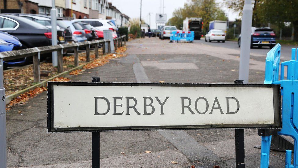 Derby Road sign