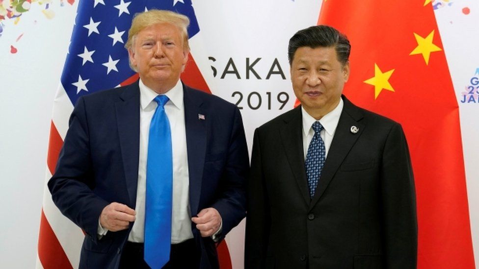 US President Donald Trump with Chinese President Xi Jinping