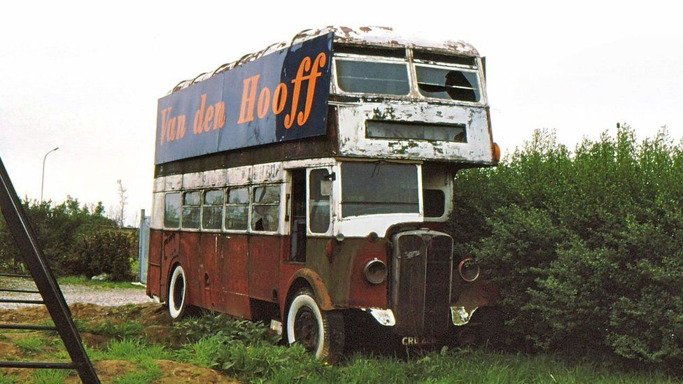 The bus in 1981 in Meer, near the town of Aalst in Belgium