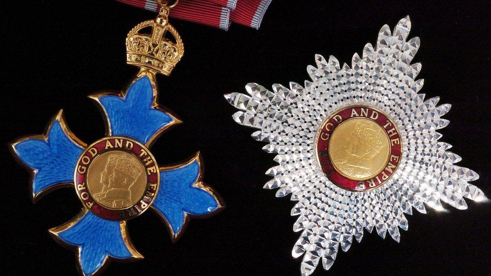 The Medal and insignia of the Knight of the Order of the British Empire