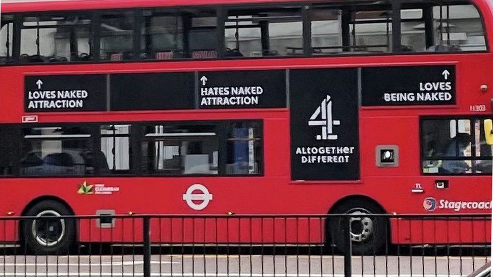 Bus with advert