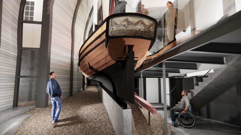 The Peggy in a mock up design of the redeveloped nautical museum