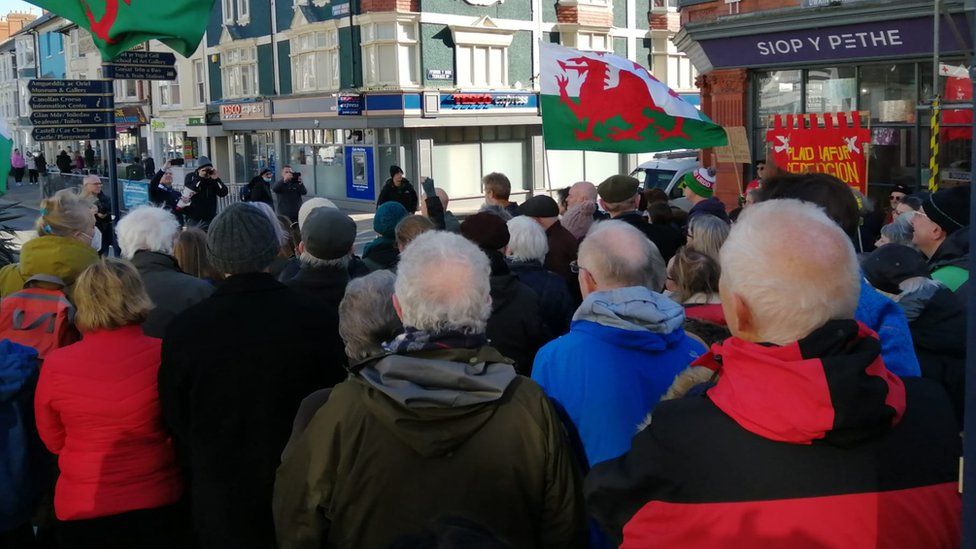 Protest in Aberystwyth