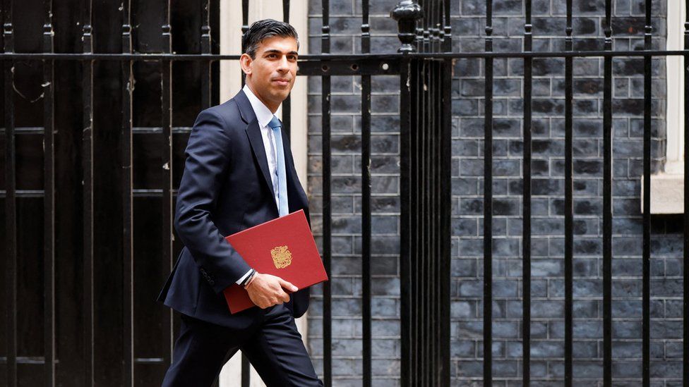 Chancellor Rishi Sunak heading to the Commons on Thursday