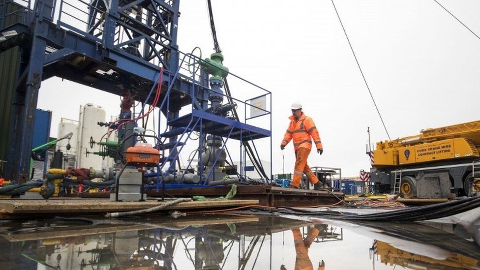 Cuadrilla fracking site in Preston New Road, Little Plumpton