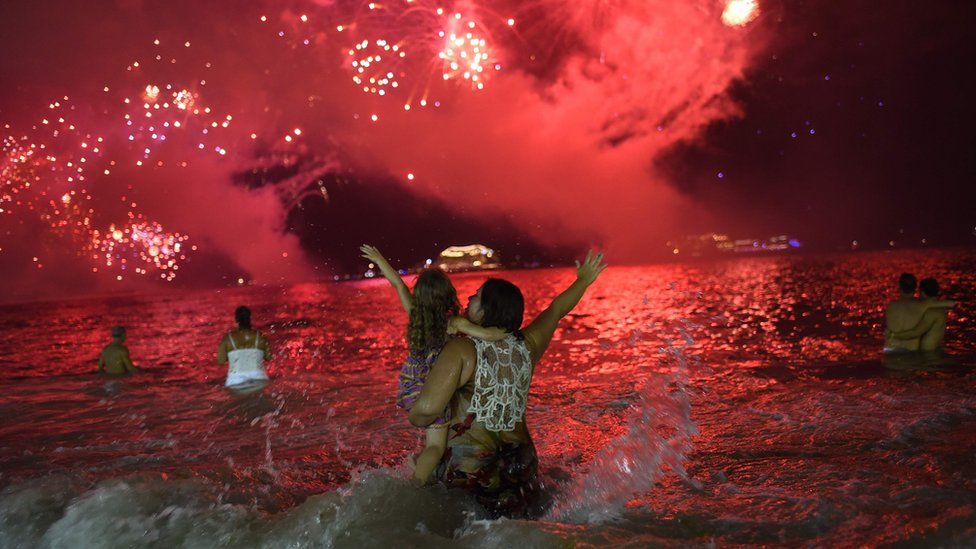 Celebración de año nuevo en Río de Janeiro