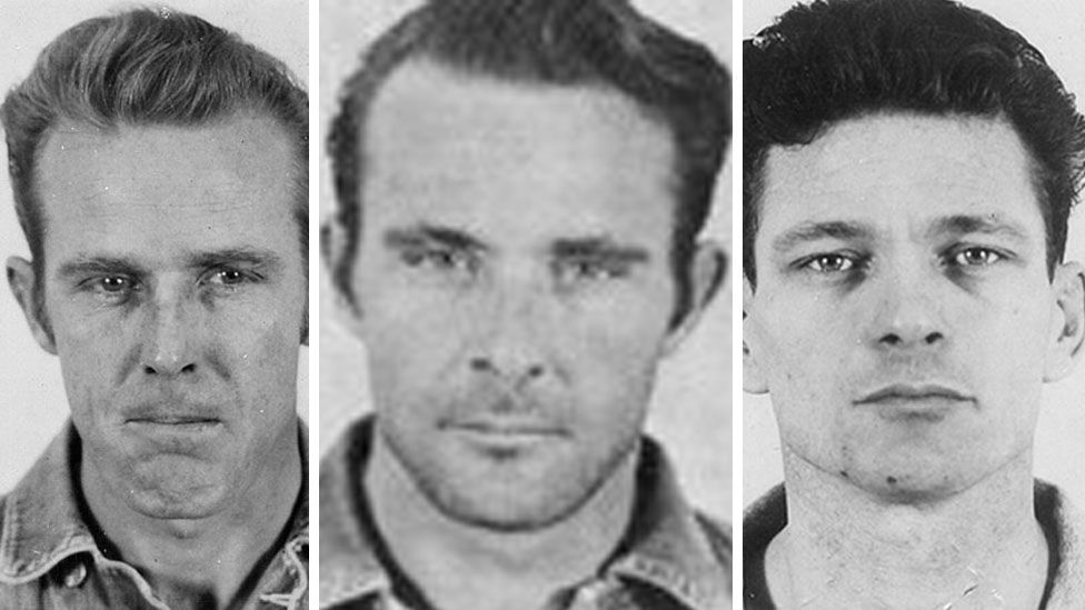 (L-R) John Anglin, Clarence Anglin and Frank Morris before their escape