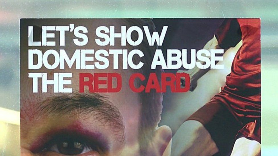 Domestic abuse red card flier