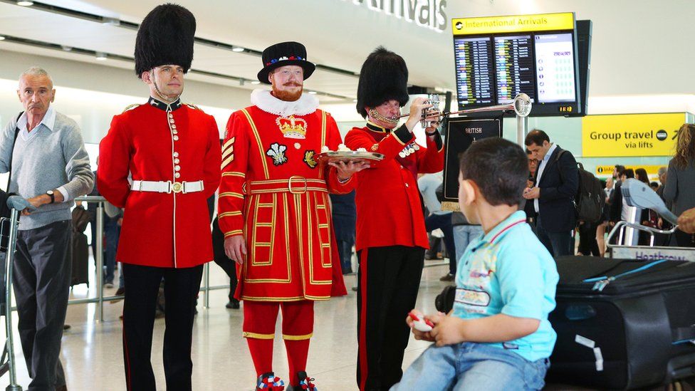 Heathrow brings a taste of the royal wedding to arriving passengers