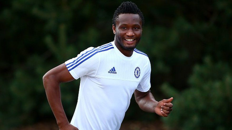 John Mikel Obi of Chelsea during a training session at Chelsea Training Ground on July 31, 2015 in Cobham, England.