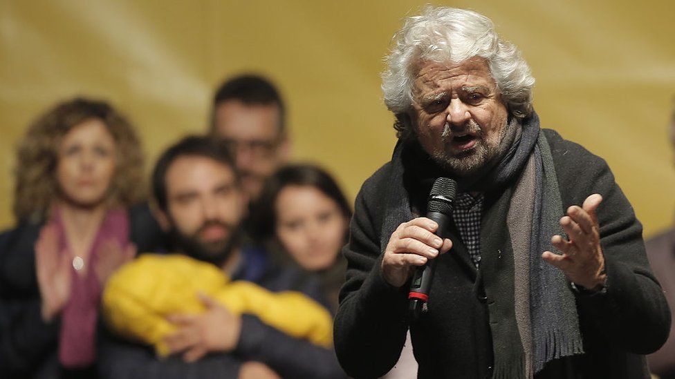 The leader of the Five Star Movement, Beppe Grillo