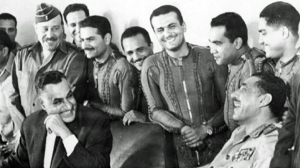 Nasser laughing with pilots in the days before the six-day war
