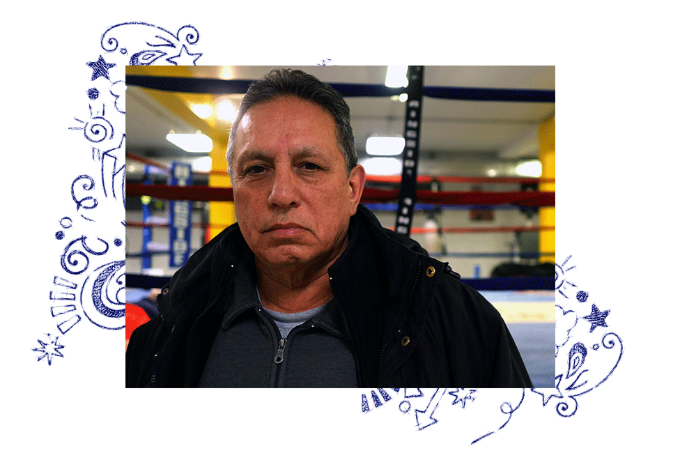Raul in a boxing school