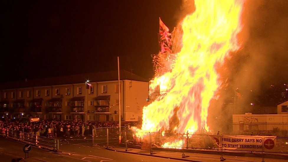Bonfire in Londonderry