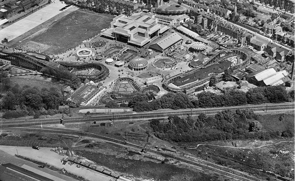 Аэрофотоснимок парка развлечений Dreamland, Маргейт, Кент, сделанный в мае 1931 г.