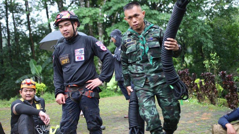 Rescuers in Chiang Rai (27 June)