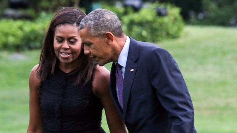 Michelle and Barack Obama. File photo