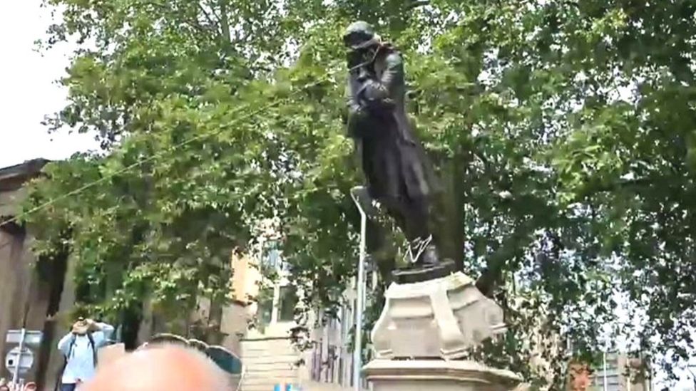 Bristol Floyd protest Colston statue toppled BBC News