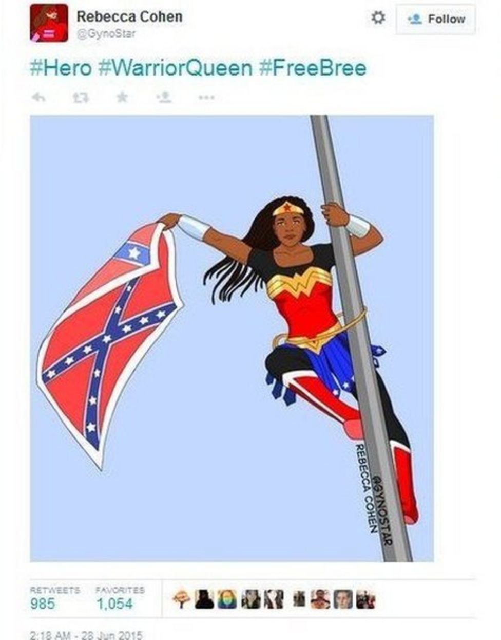 Bree Newsome Flag Activist Becomes Online Folk Hero BBC News    83943763 Freebree5 