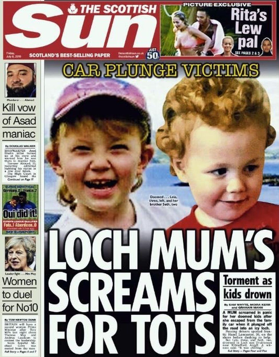 Scotland's papers: Loch tragedy and Tory leadership bid - BBC News