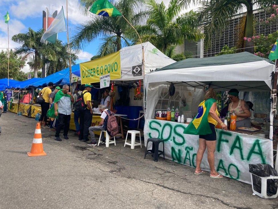 There have been protests outside army barracks since Jair Bolsonaro lost the election