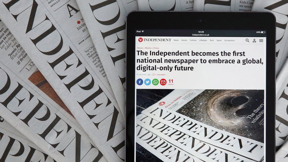 Independent newspaper goes digital online