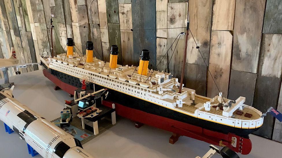 Lego model of the Titanic