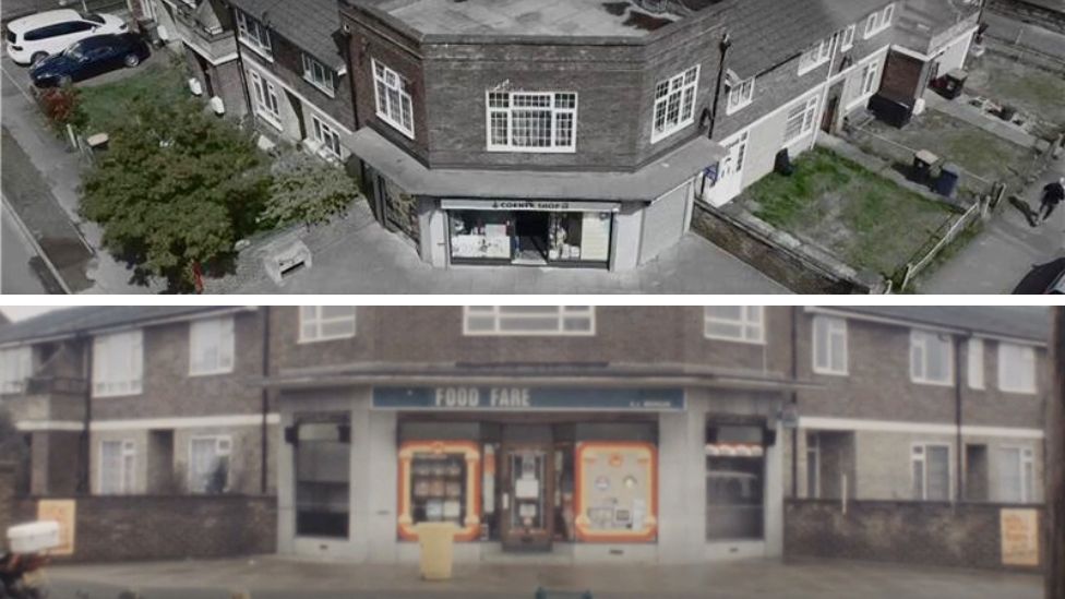 The shop that Carol ran with Allen at the time and how it appears today