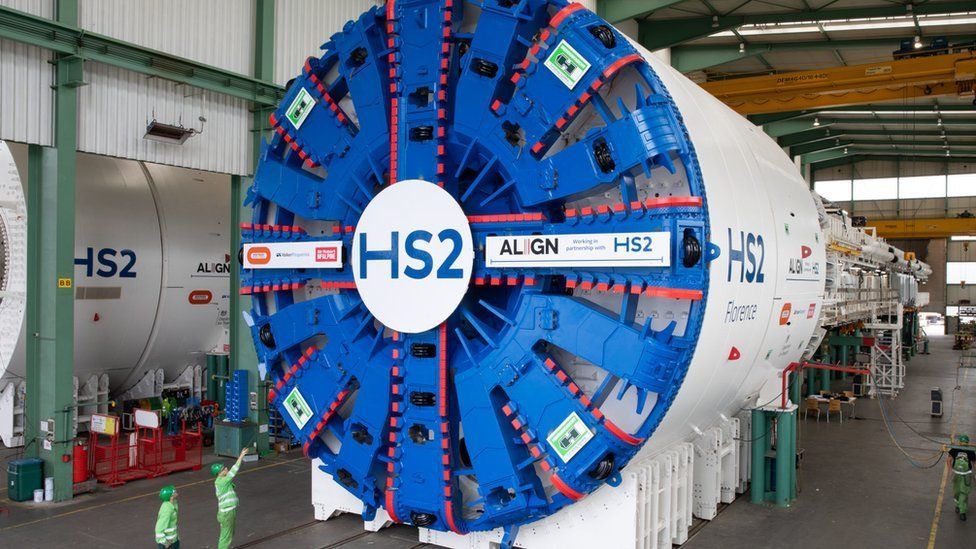 HS2 tunnel machine.
