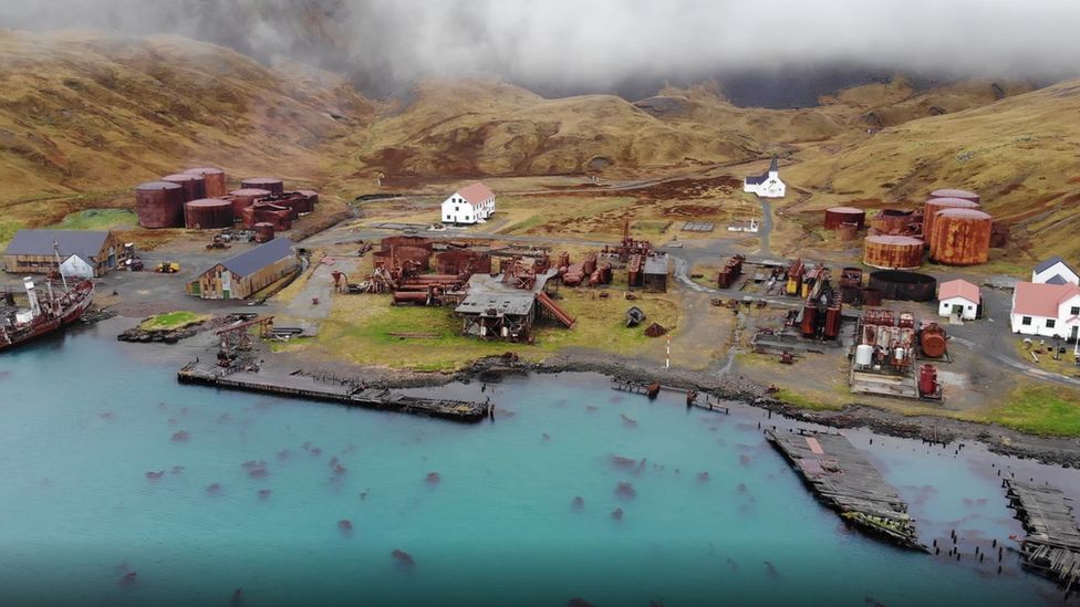 Grytviken whaling station on South Georgia (c) GSGSSI