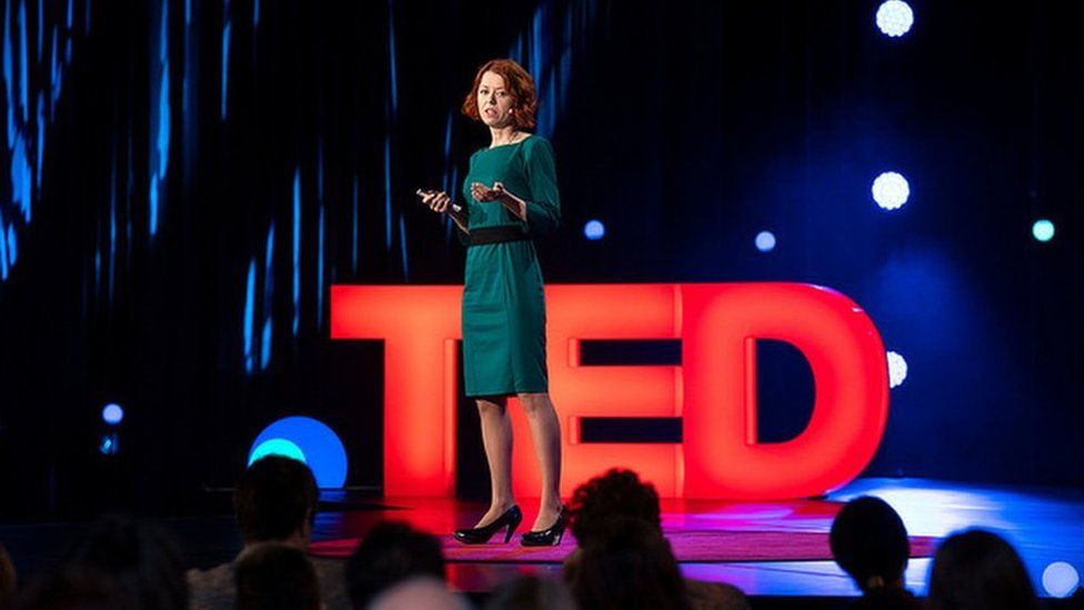 Olga Yurkova on TED stage